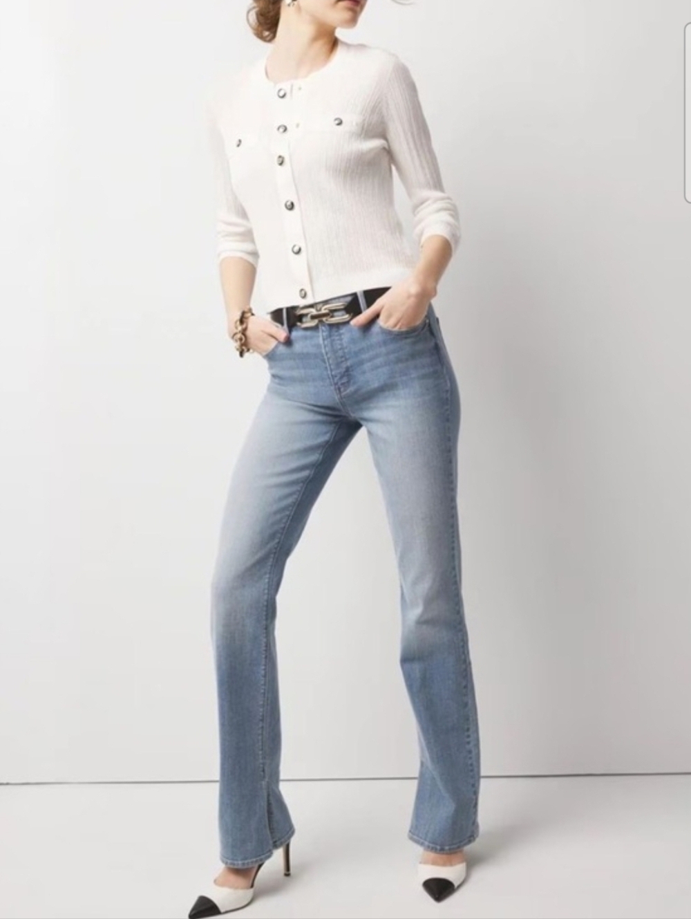 ❤️ WHITE HOUSE BLACK MARKET EVERYDAY SOFT MID-RISE BOOTCUT JEANS, 10 (30)